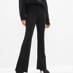 GAP High Rise Ponte Split Flare Pants – Black, Size 2